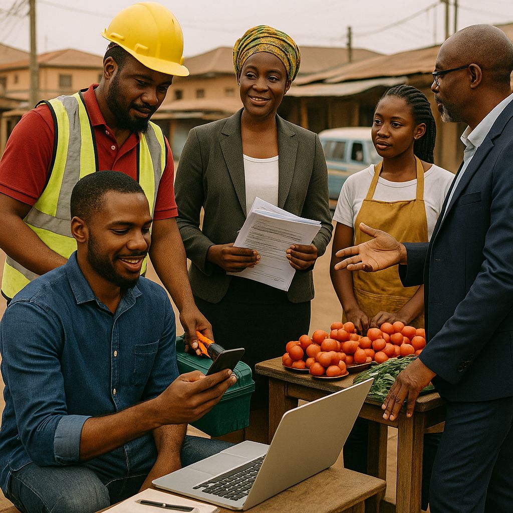 People collaborating at work